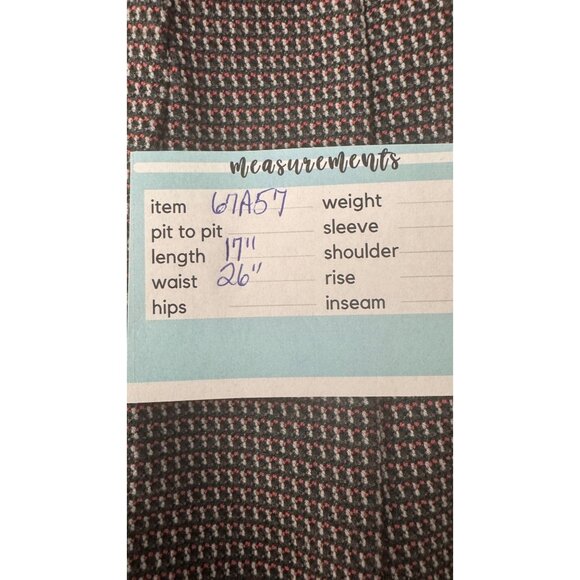 Zara Trafaluc XS Houndstooth Flared Skirt Black/Olive/Melon Wool Blend - Picture 4 of 11